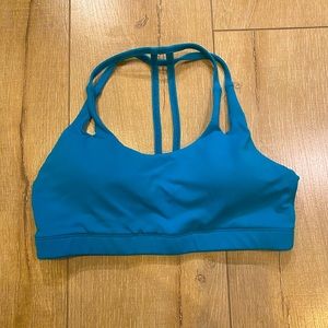 Montiel Teardrop sports bra in teal